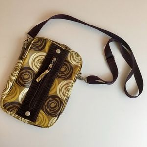 Elsapel nylon & corduroy crossbody bag